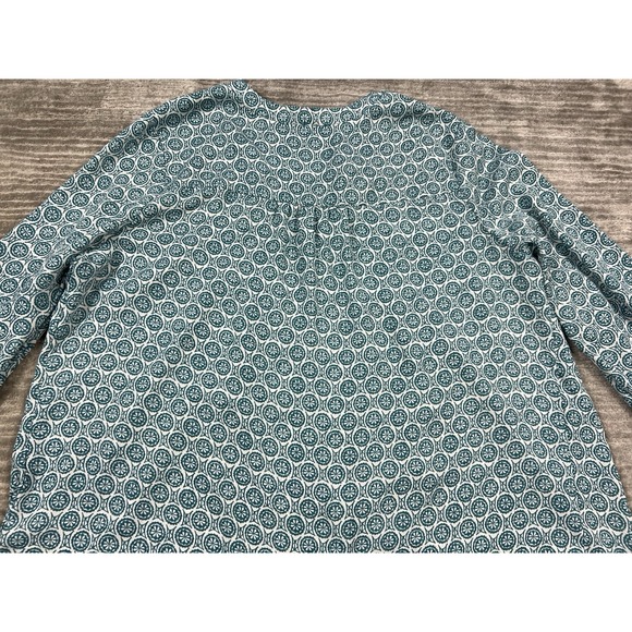 Terra & Sky Top Womens 1X Green‎ Button Up Long Sleeve Polyester Casual - Picture 8 of 14
